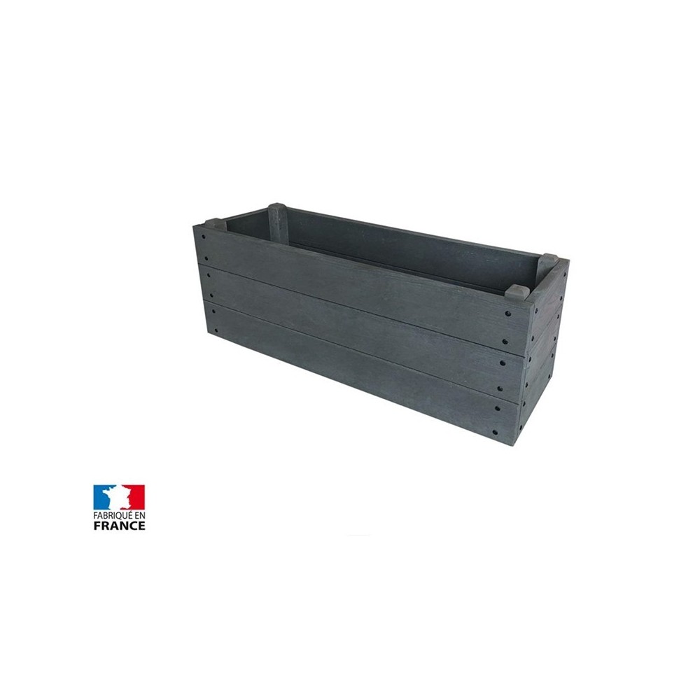 Jardinière plastique recyclé rectangulaire