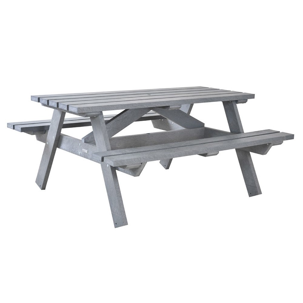 Table de pique nique lame matériau recyclé Nature