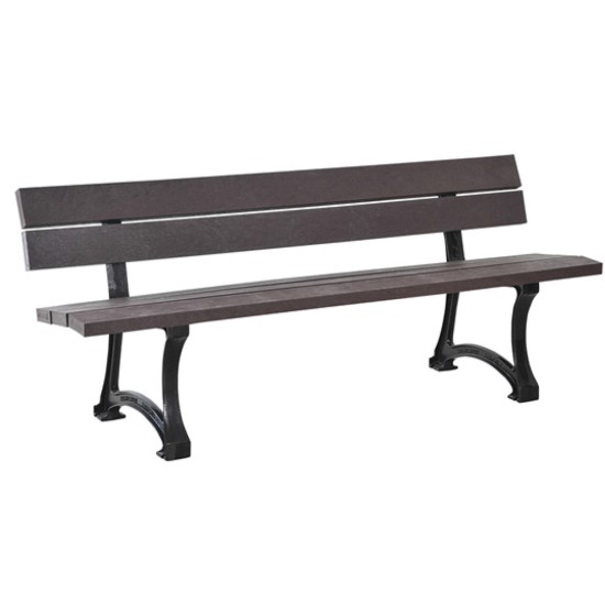 Banc plastique recyclé Pieds fonte