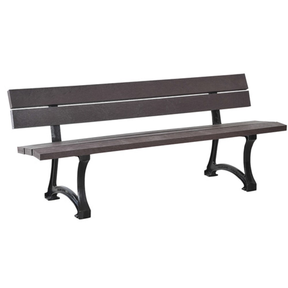 Banc plastique recyclé Pieds fonte