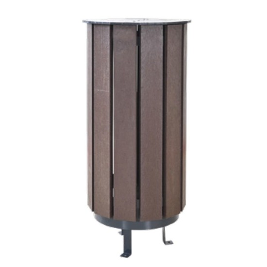 Corbeille écologique Basic avec couvercle