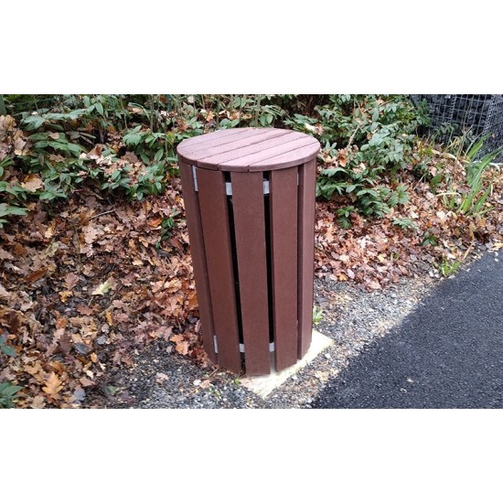 Corbeille en plastique recyclé ouverture frontale