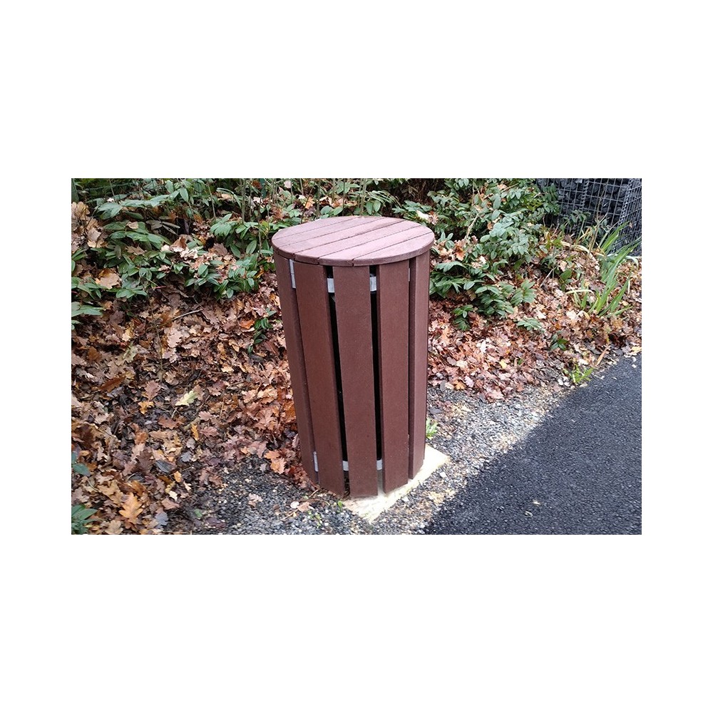 Corbeille en plastique recyclé ouverture frontale