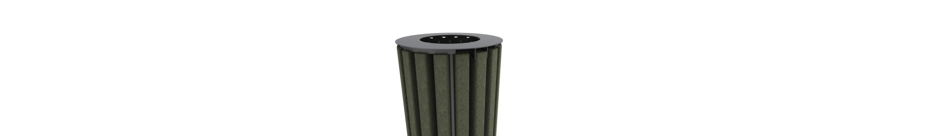 Poubelle extérieure, corbeille plastique recyclé PLASTIVERT GOVAPLAST